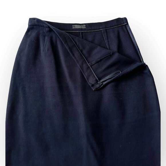 Prada Archival S/S 2001 Runway Contrast Stitch Cotton Pencil Skirt IT46 - Picture 6 of 10